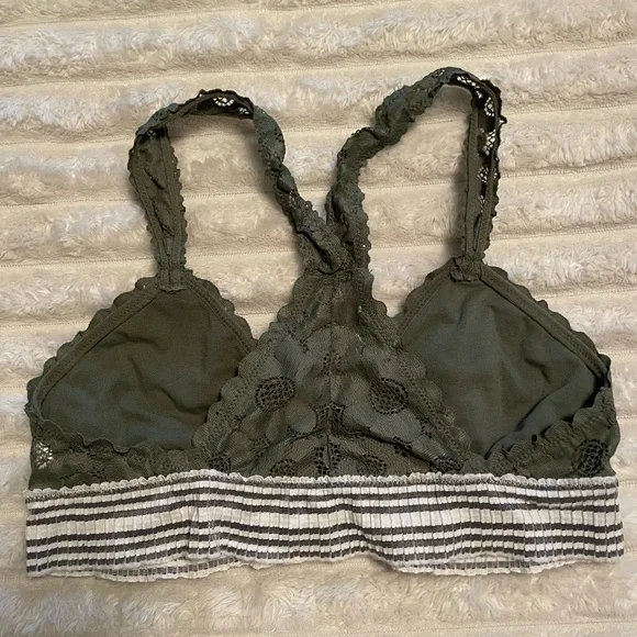 Aerie Green Size Small Racerback Lace Bralette - Picture 2 of 3